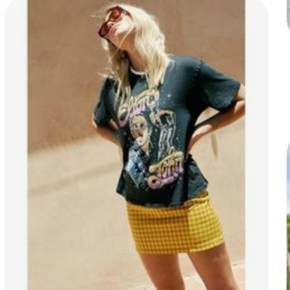 Ann Taylor Mix Print Denim Skirt Vintage Boho - Picture 10 of 11